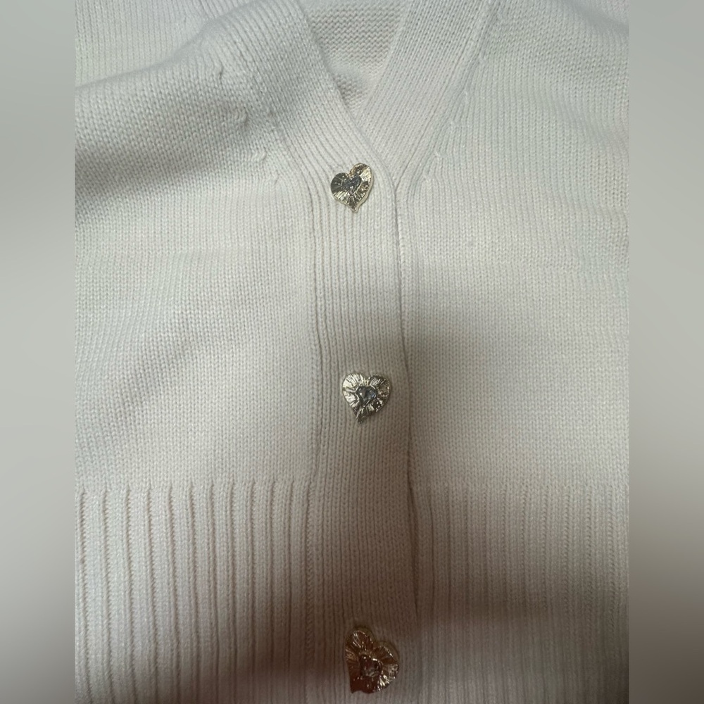 Endless Rose Cream Cardigan with Gold Buttons - Picture 12 of 14
